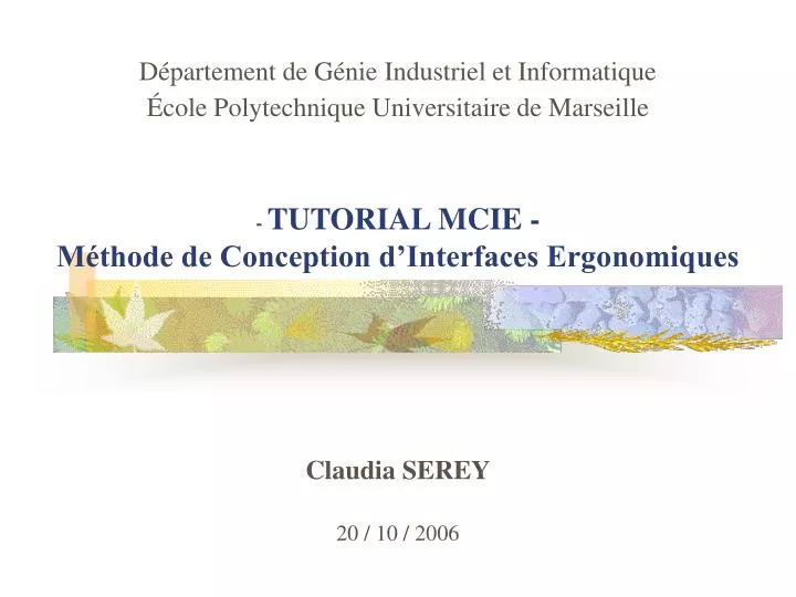 tutorial mcie m thode de conception d interfaces ergonomiques