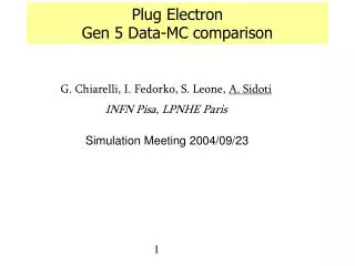 Plug Electron Gen 5 Data-MC comparison