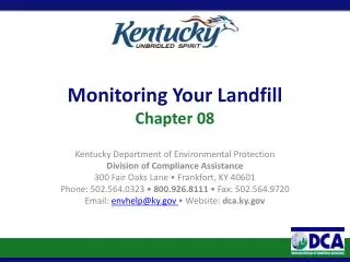 Monitoring Your Landfill Chapter 08