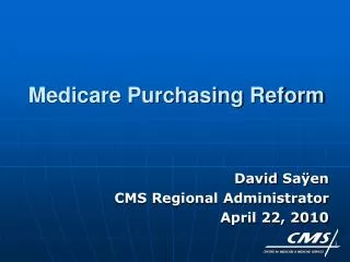 Medicare Purchasing Reform