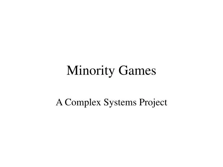 minority games