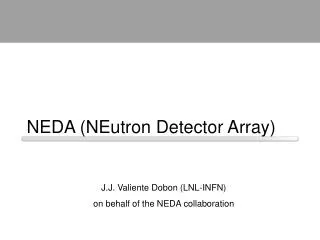 NEDA (NEutron Detector Array)