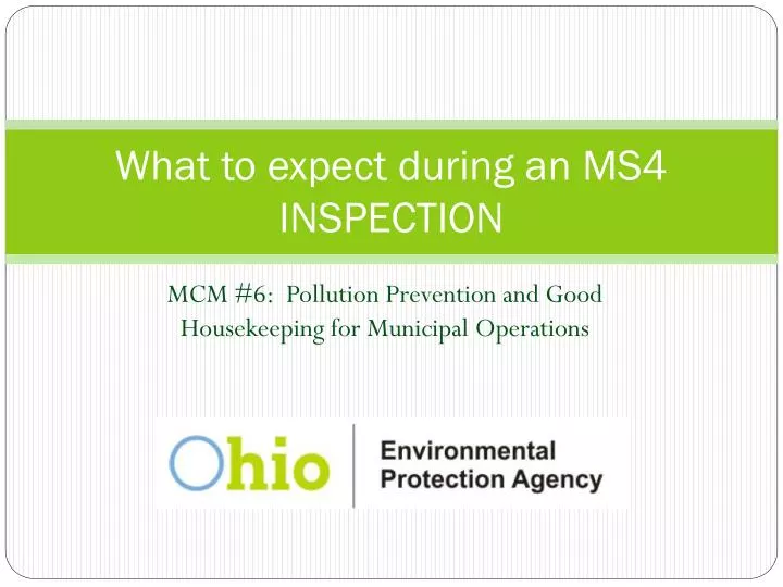 what to expect during an ms4 inspection