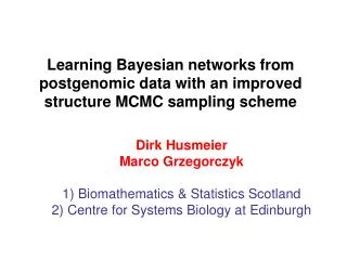 Learning Bayesian networks from postgenomic data with an improved structure MCMC sampling scheme