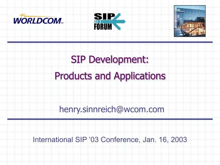 sip development products and applications