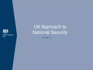 UK Approach to National Security