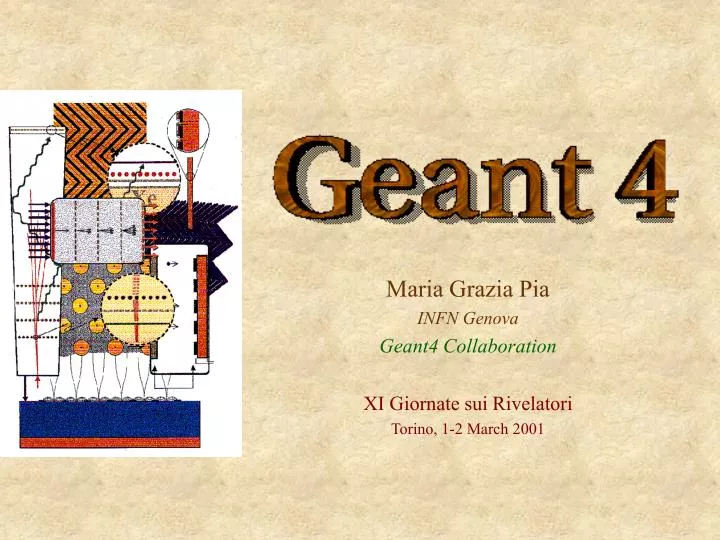 maria grazia pia infn genova geant4 collaboration x i giornate sui rivelatori torino 1 2 march 2001