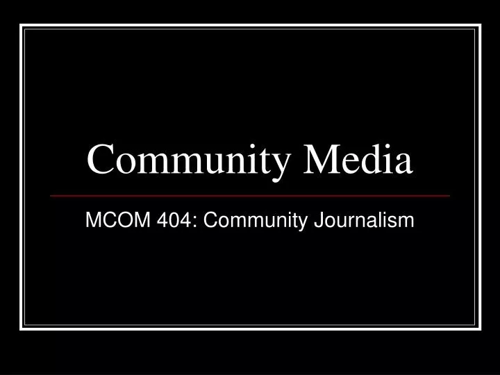 community media