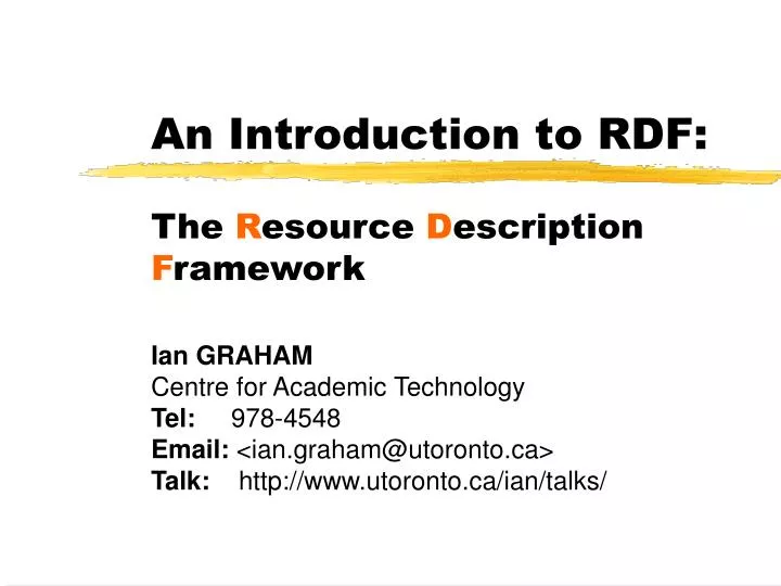 an introduction to rdf