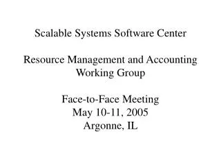 Resource Management and Accounting Working Group