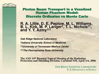 Photon Beam Transport in a Voxelized Human Phantom Model: Discrete Ordinates vs Monte Carlo