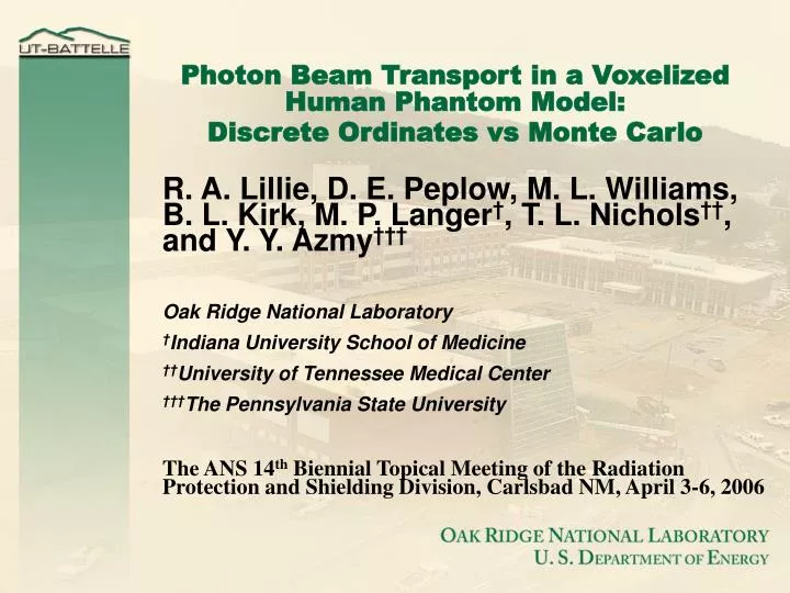 photon beam transport in a voxelized human phantom model discrete ordinates vs monte carlo