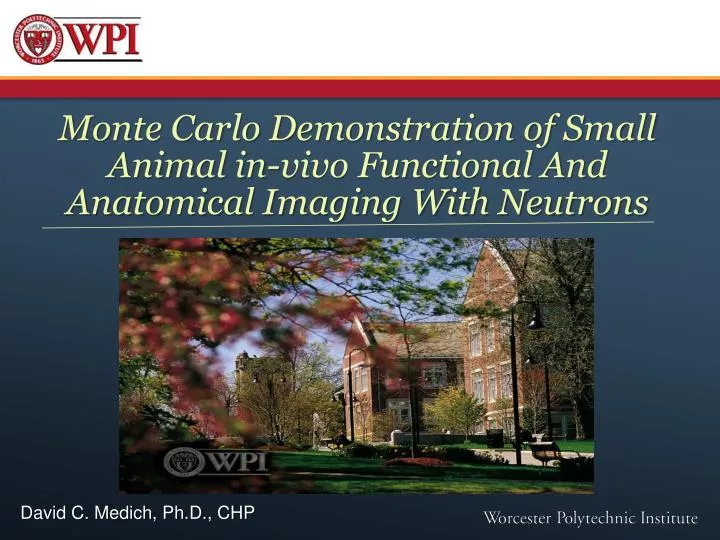 monte carlo demonstration of small animal in vivo functional and anatomical imaging with neutrons