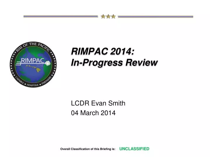 rimpac 2014 in progress review