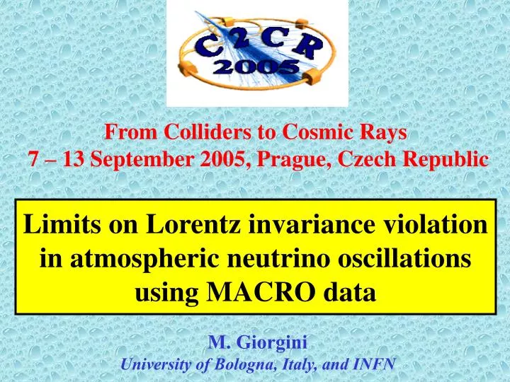 limits on lorentz invariance violation in atmospheric neutrino oscillations using macro data