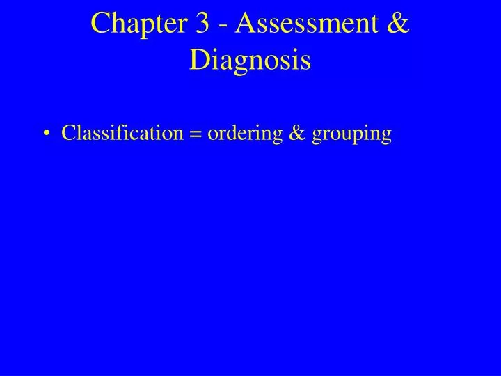 chapter 3 assessment diagnosis
