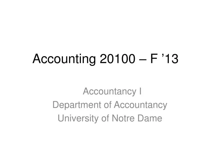 accounting 20100 f 13