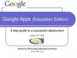 Google Apps (Education Edition)