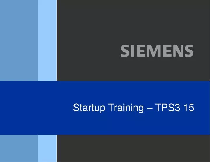 startup training tps3 15