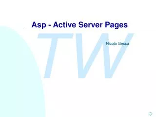 asp active server pages