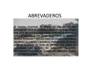abrevaderos