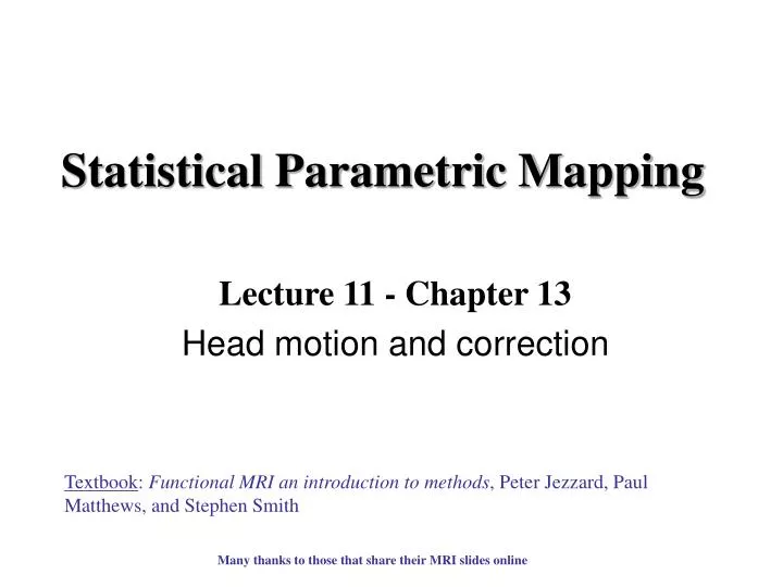 statistical parametric mapping