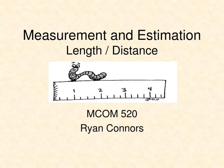 measurement and estimation length distance