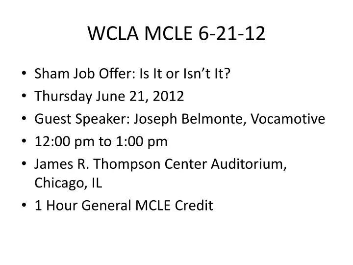 wcla mcle 6 21 12