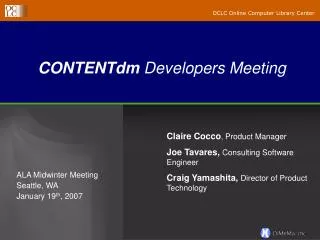 CONTENTdm Developers Meeting
