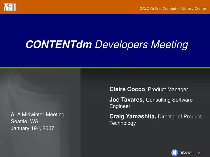 contentdm developers meeting