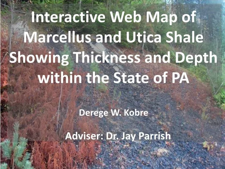 interactive web map of marcellus and utica shale showing thickness and depth within the state of pa