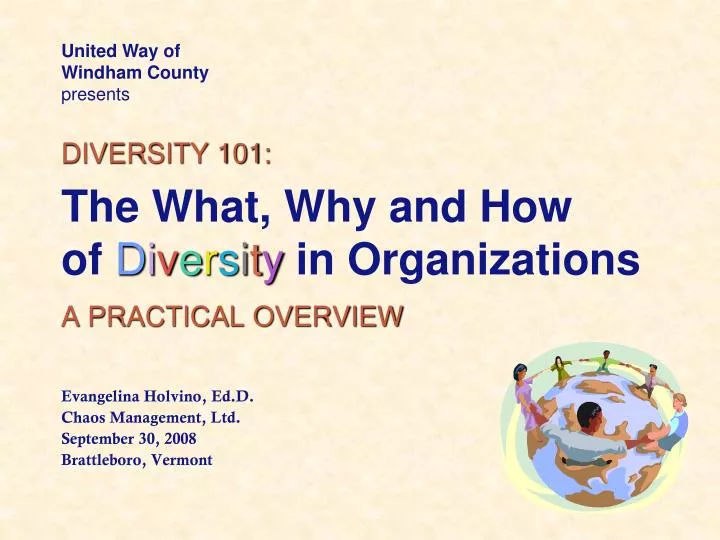diversity 101 the what why and how of d i v e r s i t y in organizations a practical overview