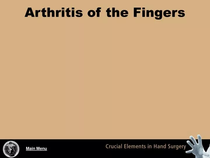 arthritis of the fingers