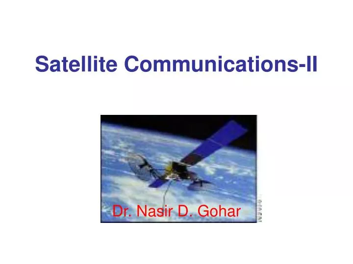 satellite communications ii