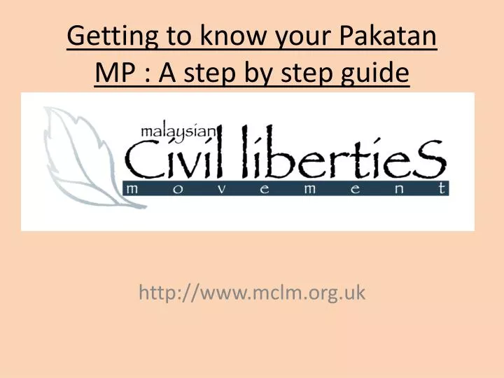 getting to know your pakatan mp a step by step guide