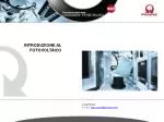 INTRODUZIONE AL FOTOVOLTAICO - slide 1