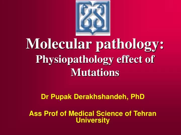 molecular pathology physiopathology effect of mutations