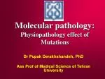 Molecular pathology: Physiopathology effect of Mutations - slide 1