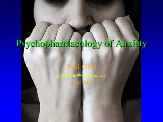 Psychopharmacology of Anxiety