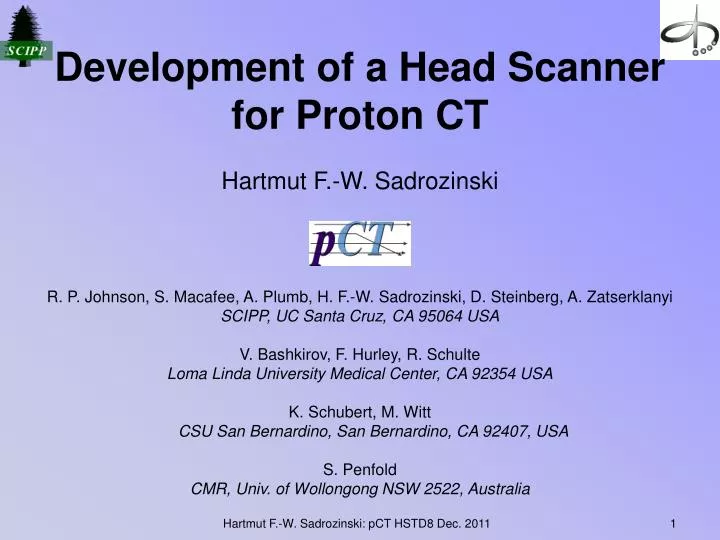 development of a head scanner for proton ct