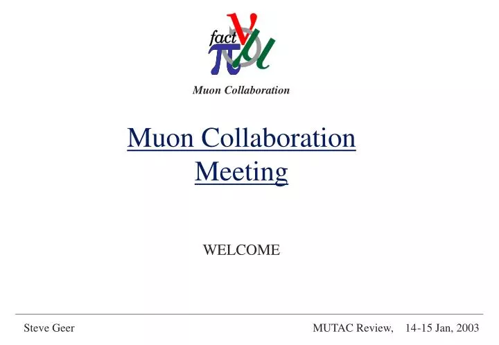 muon collaboration meeting