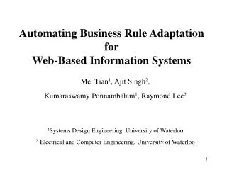 Automating Business Rule Adaptation for Web-Based Information Systems