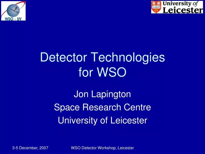 detector technologies for wso
