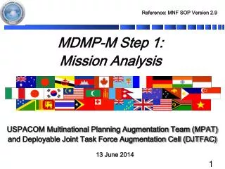 MDMP-M Step 1: Mission Analysis