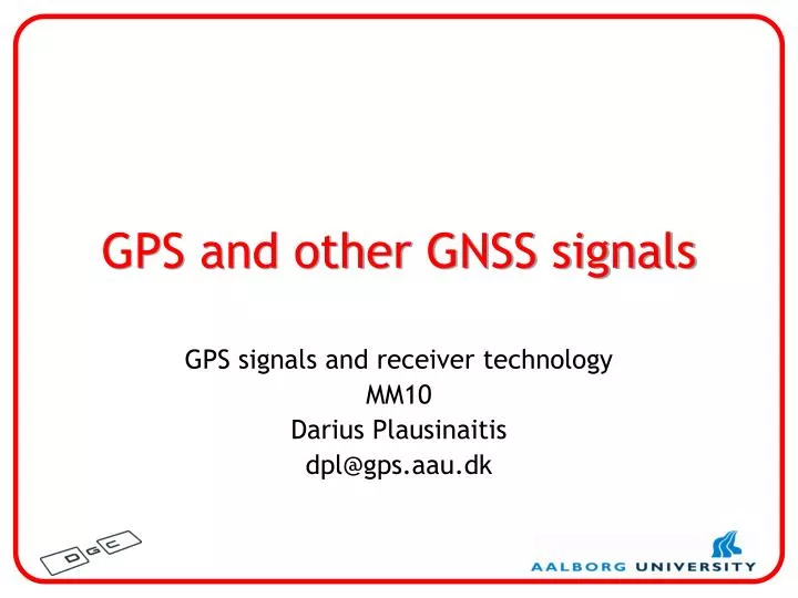 gps and other gnss signals