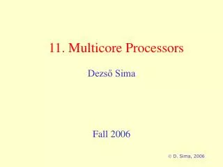 11. Multicore Processors