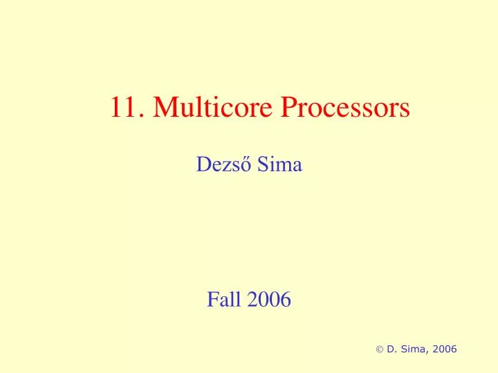 11 multicore processors