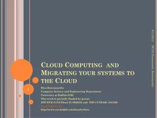 Cloud Computing and Migrating your systems to the Cloud