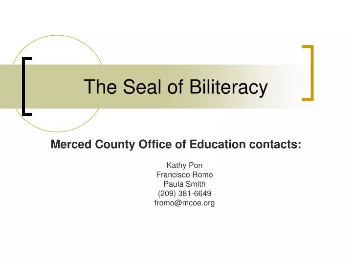 the seal of biliteracy