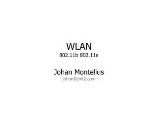 WLAN 802.11b 802.11a